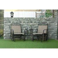 Outsunny Double Outdoor Glider Chairs - Weather-Resistant Patio Seating for Two