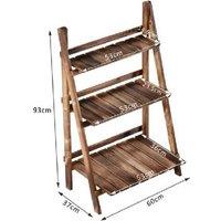 Outsunny 3-Tier Fir Wood Plant Stand
