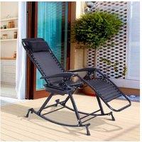 Outsunny Zero-Gravity Deluxe Rocking Chair