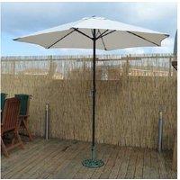 2.7M Cream Wind Up Parasol Crank Handle