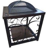 Bbq Fire Pit Portable Log Burner + Cover