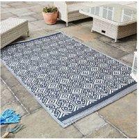 Stylish Water-Resistant Geometric Garden Rug