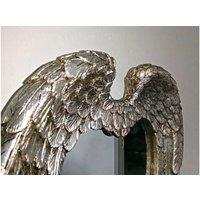 Enchanting Angel Wing Silver Wall Mirror