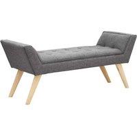 Milan Upholstered Hopsack Bench - Dark Grey Or Grey