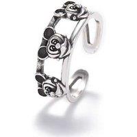 Silver Mickey Band Adjustable Open Ring