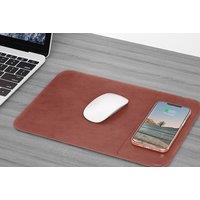 Wireless Charging Folding Mouse Pad - Brown Or Grey