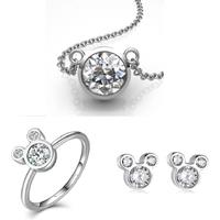 Cute Minnie Mouse Design Set - Silver