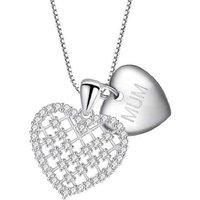 Elegant Heart Pendant With 'Mum' Charm Necklace