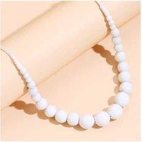 Dazzling White Quartzite Jade Necklace