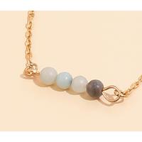 Gold-Plated Stainless Steel Gemstone Pendant Necklace - Adjustable, Lightweight, Statement Jewellery