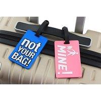 Novelty Slogan Luggage Tags - Red, Blue, Pink And Green!