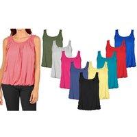 Jersey Ruched Neck Bubble Vest Top