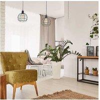Chic Led Pendant With Enchanting Bird Cage And Vintage Lamp