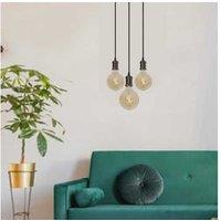 Smart 3-Way Pendant Ceiling Light - Energy Efficient LED, WiFi App & Voice Control, Adjustable White, Vintage Amber G125 Bulb