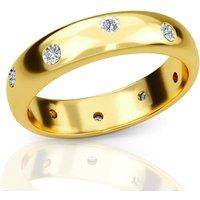 Natural Diamond Embellished Ring In Yellow Gold