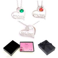 Mum'S Heart-Shaped Crystal Treasure Necklace & Gift Box