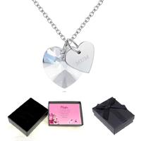Mum Love Heart Necklace + Message Box - Silver