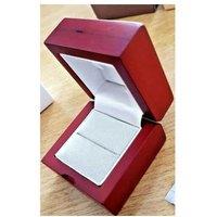 Luxury Wooden Red Ring Box Handmade