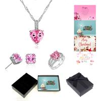 Necklace, Earrings, Rings Tri Set + Msg