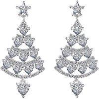 Silver-Plated Hypoallergenic Christmas Tree Dangle Earrings - Festive Statement Jewellery