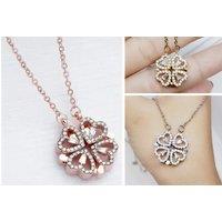 Heart Folding Clover Necklace - Gold, Rose Gold Or Silver!