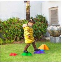 Outsunny 6Pcs Kids Ninja- Warrior Inspired Star Stepping Stones