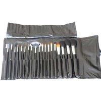 19-Piece Pro Makeup Brush Set - Luxury Black & Chrome, Full Face & Eye Kit