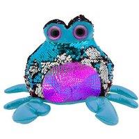 7 Inch Magic Sequin Crab Plush Toy - Sensory, Reversible, Ages 3+, Soft Plush