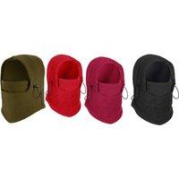 Unisex Black 2-Pack Thermal Fleece Hooded Neck Warmer - Unisex, 100% Polyester, One Size, 9 Colours