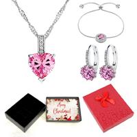 Necklace, Bracelet And Earrings+Xmasbox