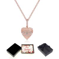 Elegant Rose Gold Crystal Necklace - Xmas Gift Box