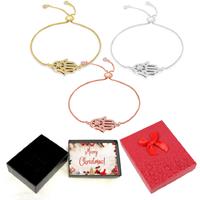 Stunning Crystal Hamsa Hand Bracelet - Festive Gift Box