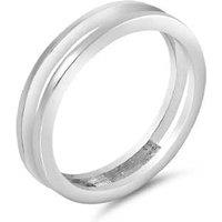 Brilliant Rhodium Plated Band Ring