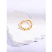 Exquisite Leaf Design Gold Wrap Cuff Ring