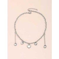 Love Heart Charm Pendant Choker Necklace