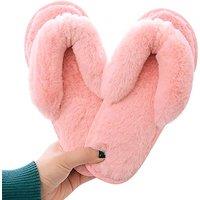 Women'S Fluffy Slippers - White, Pink, Black Or Grey