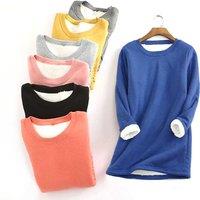 Women'S Sherpa Lined Pullover Sweatshirt - 6 Colour Options