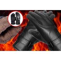 Men'S Leather Winter Touch Screen Gloves - Black, Brown Or Red!