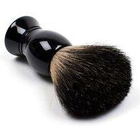 Sleek Shaving Brush for Men - Premium Boar Bristle, 10cm, Black or Chrome Finish