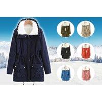 Women'S Lined Winter Coat - 7 Colour Options - Black
