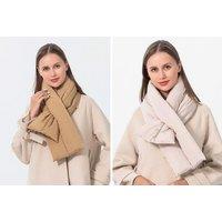 Puffer Quilted Scarf - Khaki