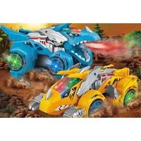 2-In-1 Spray Transforming Dinosaur Car - Blue Or Yellow