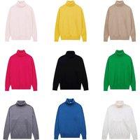 Women'S High Neck Knitted Sweater - 9 Colour Options