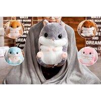 3 In 1 Cuddly Hamster Pillow Blanket - In 5 Colours