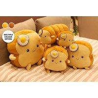 Fried Egg On Toast Plush Pillow - 2 Colours & 4 Sizes