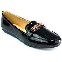 Unisex Black Girls' Casual Slip-On Pointed Toe Flats - Lightweight Comfort Shoes