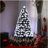 Homcom 6Ft Artificial Christmas Tree - White