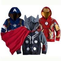 Kids' Superhero Zip Up Hoodie - 6 Styles - Black