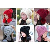 Women'S Warm Knitted Beanie Hat - In 6 Colours!