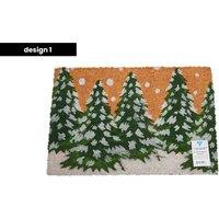 Anti-Slip Christmas Doormat - 12 Festive Coir Designs for Indoor & Outdoor Use